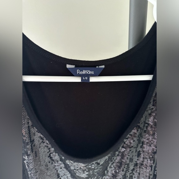 Reitmans Black Sequin Tank Top - Picture 5 of 9